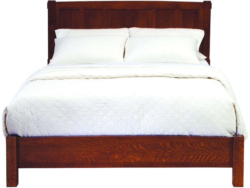 American Craftsman Panel Bed With Rails